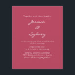 Budget Modern Magenta Script Wedding<br><div class="desc">Budgetminimalistische moderne Magenta-scriptweddenschappen</div>