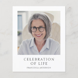 Budget Modern Memorial Celebration of Life Foto Flyer