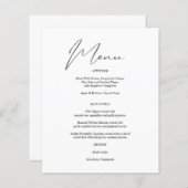 Budget Modern menu voor zwart-wit (Voorkant / Achterkant)