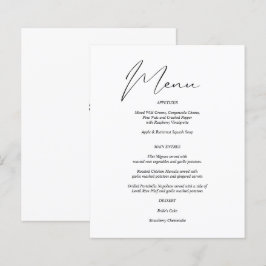 Budget Modern menu voor zwart-wit