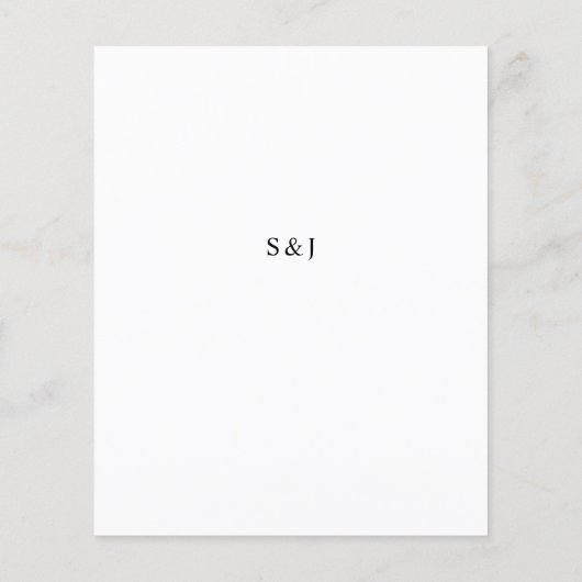 Budget Modern menu voor zwart-wit (Achterkant)