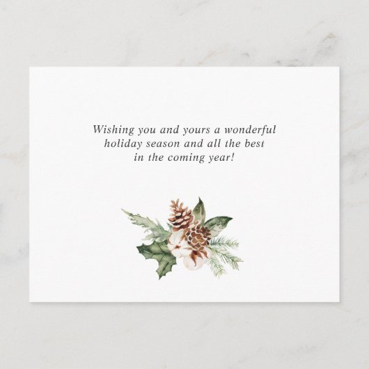 Budget Modern Merry Christmas FOTO Wenskaart Briefkaart (Achterkant)