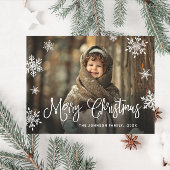 Budget Modern Merry Christmas FOTO Wenskaart Briefkaart