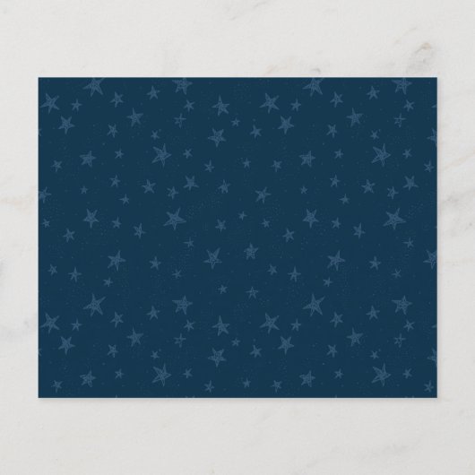 Budget Modern Midnight Blue Stars Baby shower (Achterkant)