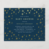 Budget Modern Midnight Blue Stars Baby shower (Voorkant)