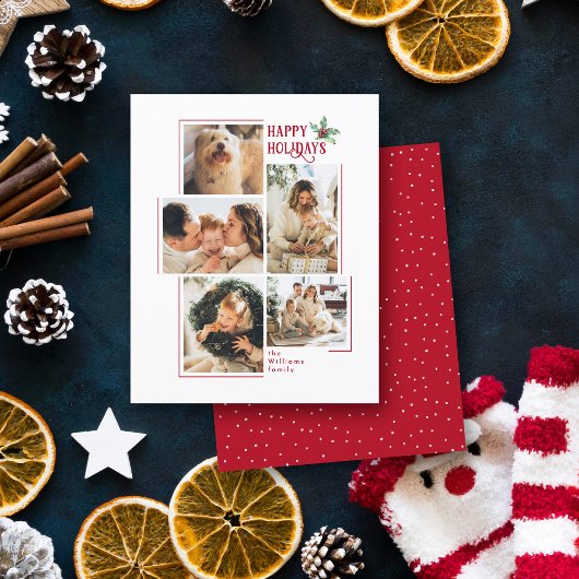 Budget Modern Minimaal 5 Fotocollage Kerstmis