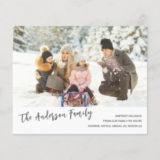 Budget Modern Minimal 2022 Holiday 2 Photo Card Flyer