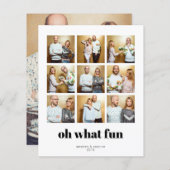 Budget Modern minimalist 9 Square Holiday Foto (Voorkant / Achterkant)