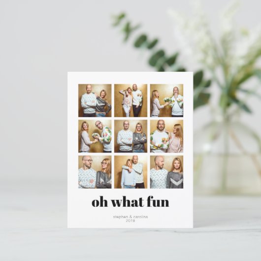 Budget Modern minimalist 9 Square Holiday Foto (Staand voorkant)