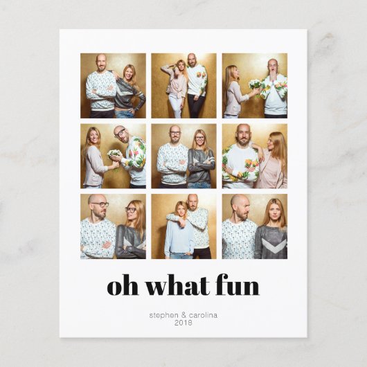 Budget Modern minimalist 9 Square Holiday Foto (Voorkant)