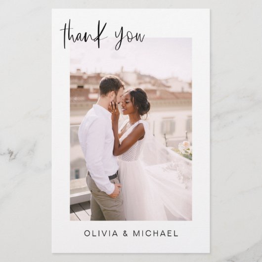 Budget Modern Minimalist bedankkaarten (Voorkant)