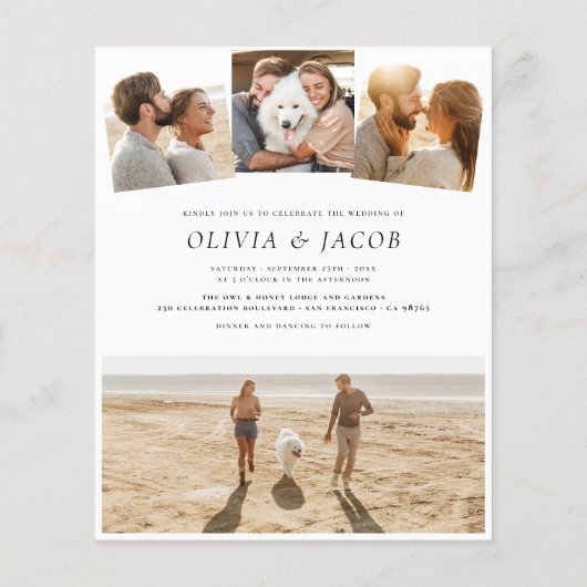 Budget Modern & Minimalist Elegant Photo Wedding (Achterkant)