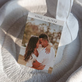 Budget Modern & Minimalist Elegant Photo Wedding Kaart