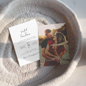 Budget Modern & Minimalist Elegant Photo Wedding Kaart
