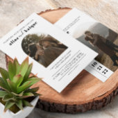 Budget Modern & Minimalist Elegant Photo Wedding Kaart