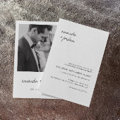 Budget Modern & Minimalist Elegant Photo Wedding Kaart
