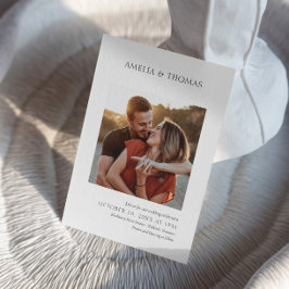 Budget Modern & Minimalist Elegant Photo Wedding Kaart