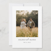 Budget Modern & Minimalist Elegant Photo Wedding Save The Date (Voorkant)