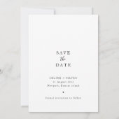 Budget Modern & Minimalist Elegant Photo Wedding Save The Date (Achterkant)