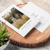Budget Modern & Minimalist Elegant Photo Wedding Save The Date