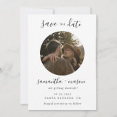 Budget Modern & Minimalist Elegant Photo Wedding Save The Date (Voorkant)