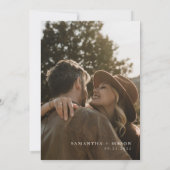 Budget Modern & Minimalist Elegant Photo Wedding Save The Date (Achterkant)