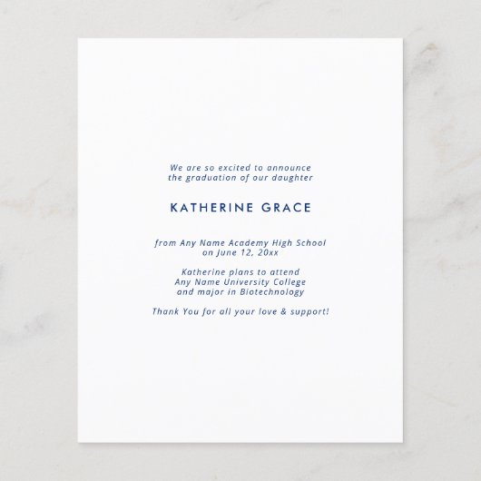 BUDGET Modern Minimalist Script Afstuderen Foto (Achterkant)