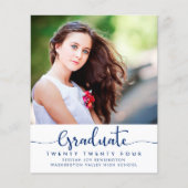 BUDGET Modern Minimalist Script Afstuderen Foto (Voorkant)