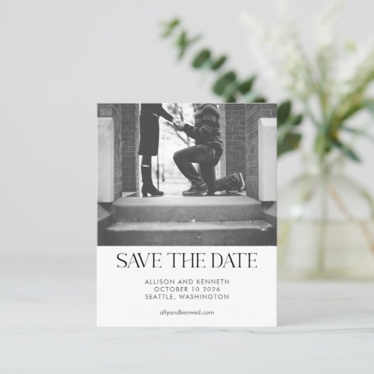Budget Modern minimalist Two Photo Simple Wedding (Staand voorkant)