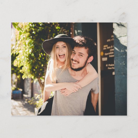 Budget Modern minimalist Two Photo Simple Wedding (Achterkant)