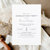 Budget Modern Minimalistisch Chic Graduation Party