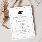 Budget Modern Minimalistisch Chic Graduation Party