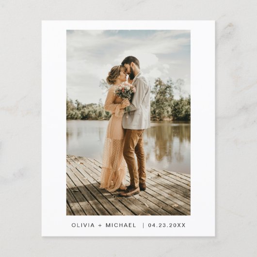 Budget Modern minimalistisch Elegant Photo Wedding (Voorkant)