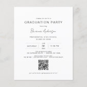 Budget Modern Minimalistisch QR Code Graduation Pa (Voorkant)