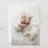 Budget Modern Newborn Baby Photo Collage Birth Aankondiging (Voorkant)