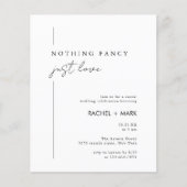 Budget Modern Niets Fancy Gewoon Liefde Bruiloft (Voorkant)