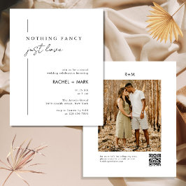 Budget Modern Niets Fancy Gewoon Liefde Bruiloft