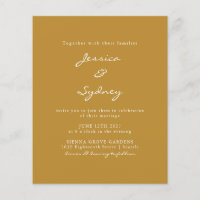 Budget Modern Ochre Script Weddenschap