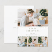 BUDGET Modern Olijfgroen Multi Foto Kerstmis (Voorkant / Achterkant)