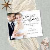 Budget Modern Onze Eerste Kerstmis Mr. Mrs. Foto