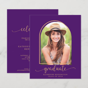 Budget Modern Paars Gold Arch Foto Afstuderen