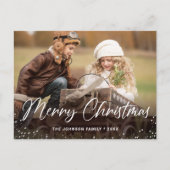 Budget Modern PHOTO Merry Christmas Wenskaart Briefkaart (Voorkant)