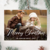 Budget Modern PHOTO Merry Christmas Wenskaart Briefkaart