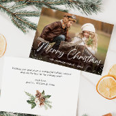 Budget Modern PHOTO Merry Christmas Wenskaart Briefkaart