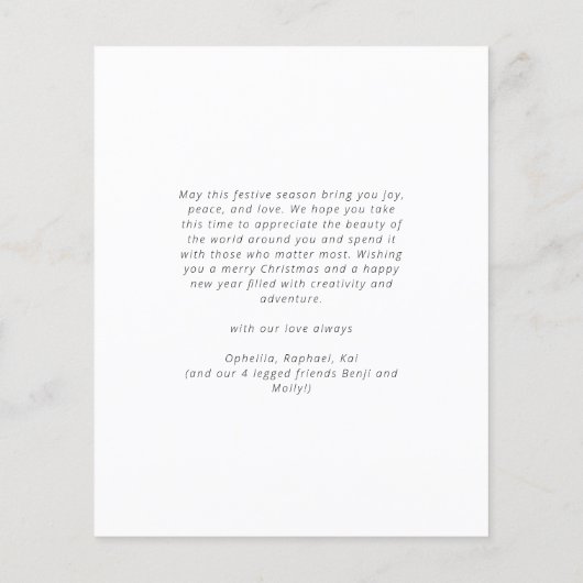 Budget Modern Photo Overlay Christmas Kaart (Achterkant)