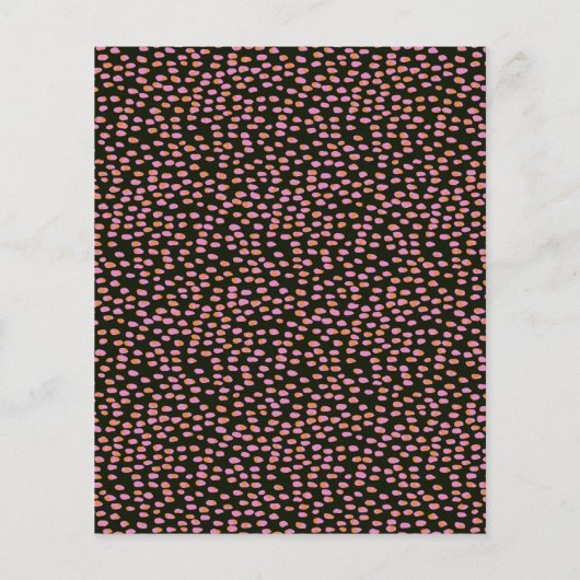 Budget Modern Pink Black Dot bruiloft uitnodiging (Achterkant)