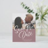 Budget Modern Plaid Save the Date Bruiloft (Staand voorkant)