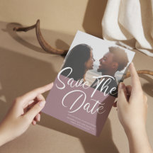 Budget Modern Plaid Save the Date Bruiloft