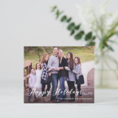 Budget Modern Prettige feestdagen Handgeschreven F (Staand voorkant)