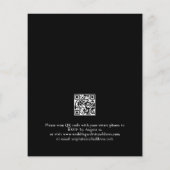 Budget Modern QR Code Black White Wedding Invite (Achterkant)